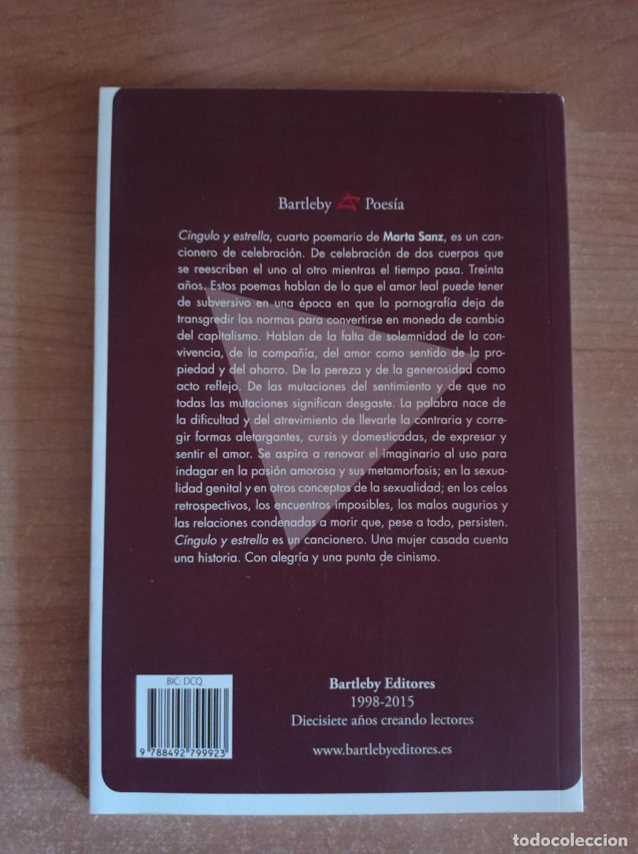 Libros de segunda mano: C&iacute;ngulo y Estrella. Cancionero - Marta Sanz, Bartleby, 2015 - Foto 2
