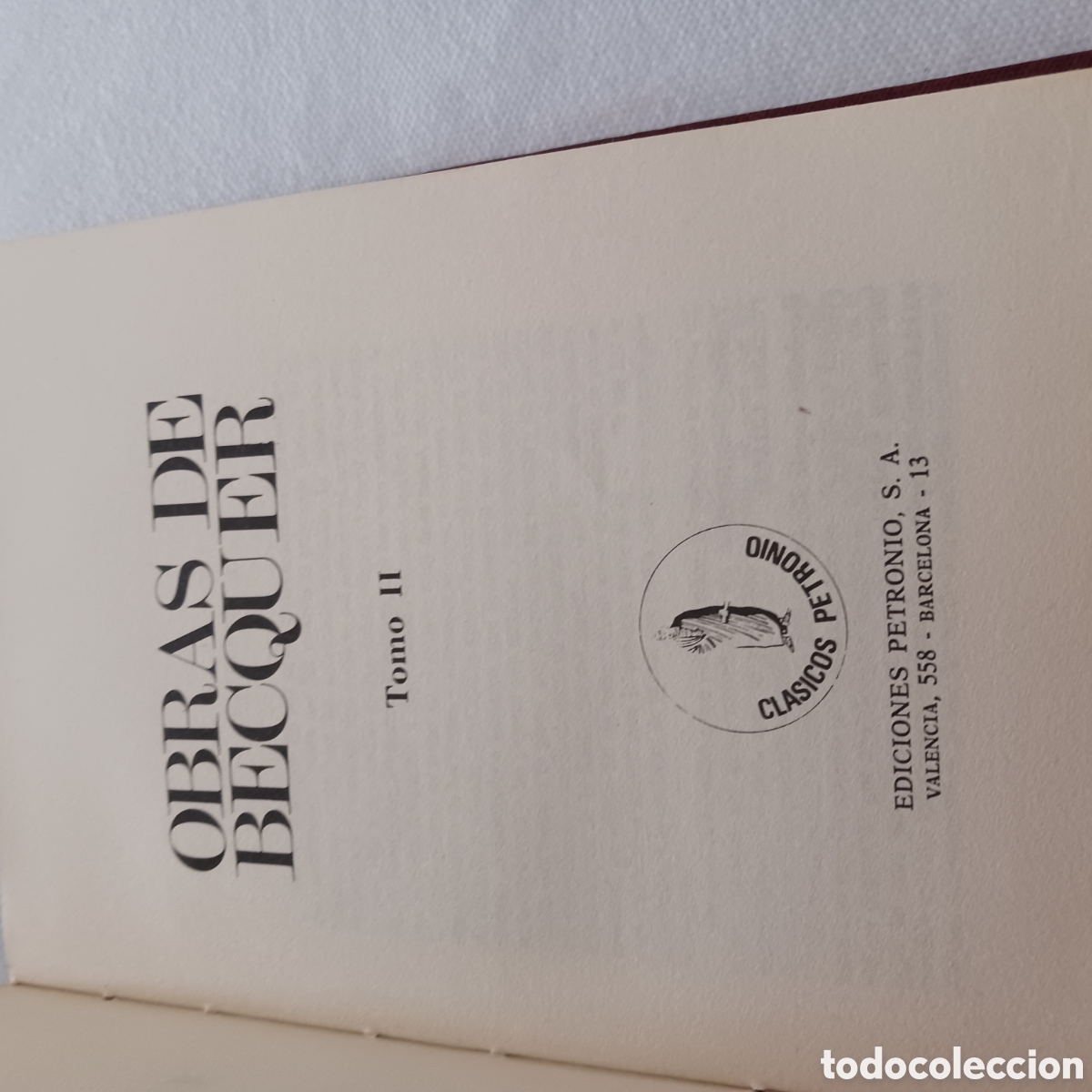 Libros de segunda mano: Obras de Becquer.Petronio I y II. - Foto 5