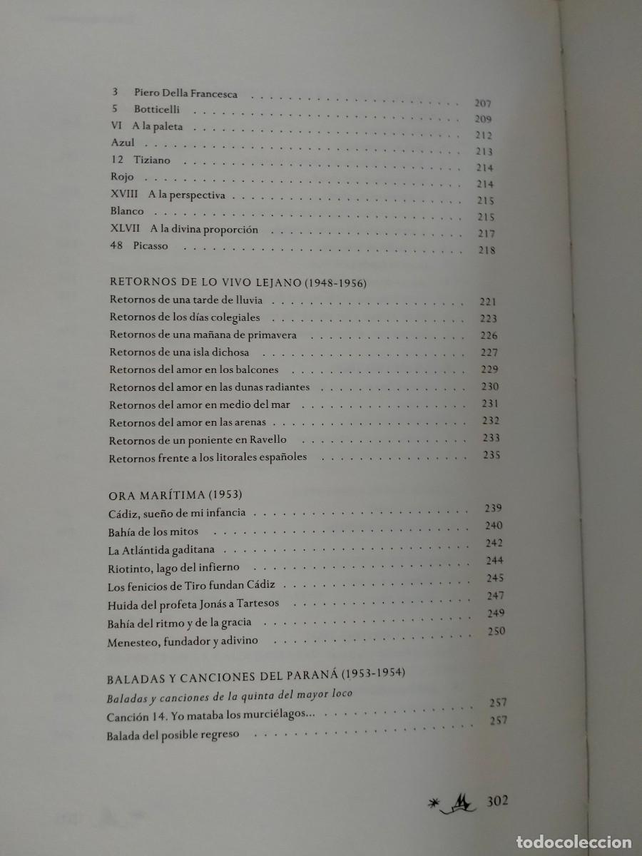 Libros de segunda mano: RAFAEL ALBERTI. TODO EL MAR .C&Iacute;RCULO DE LECTORES - Foto 15