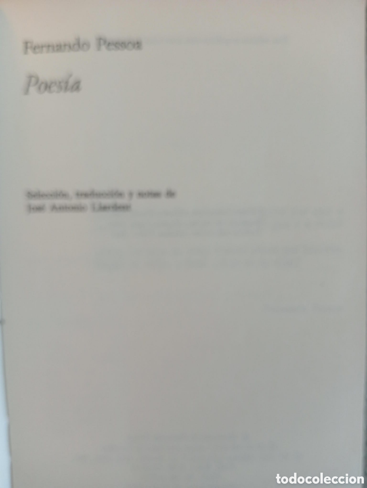 Libros de segunda mano: FERNANDO PESSOA: - POESIA - Foto 2
