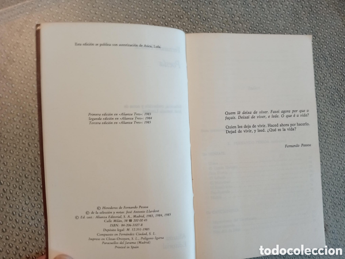 Libros de segunda mano: FERNANDO PESSOA: - POESIA - Foto 3
