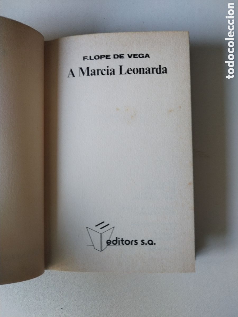 Libros de segunda mano: A MARCIA LEONARDA/LOPE DE VEGA - Foto 2