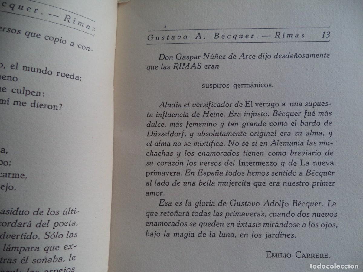 Libros de segunda mano: Rimas por B&eacute;quer. - Foto 4