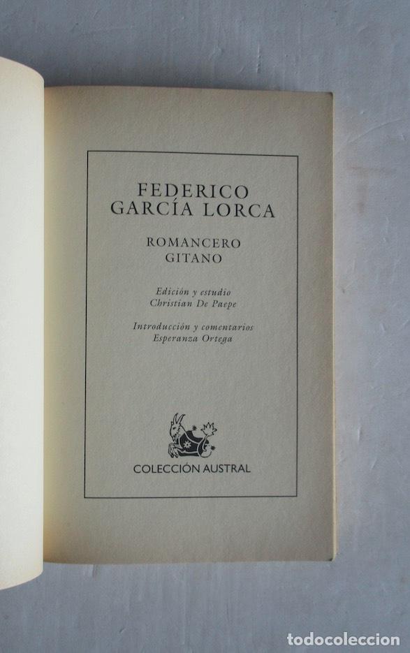 Libros de segunda mano: ROMANCERO GITANO - FEDERICO GARCIA LORCA - Foto 2