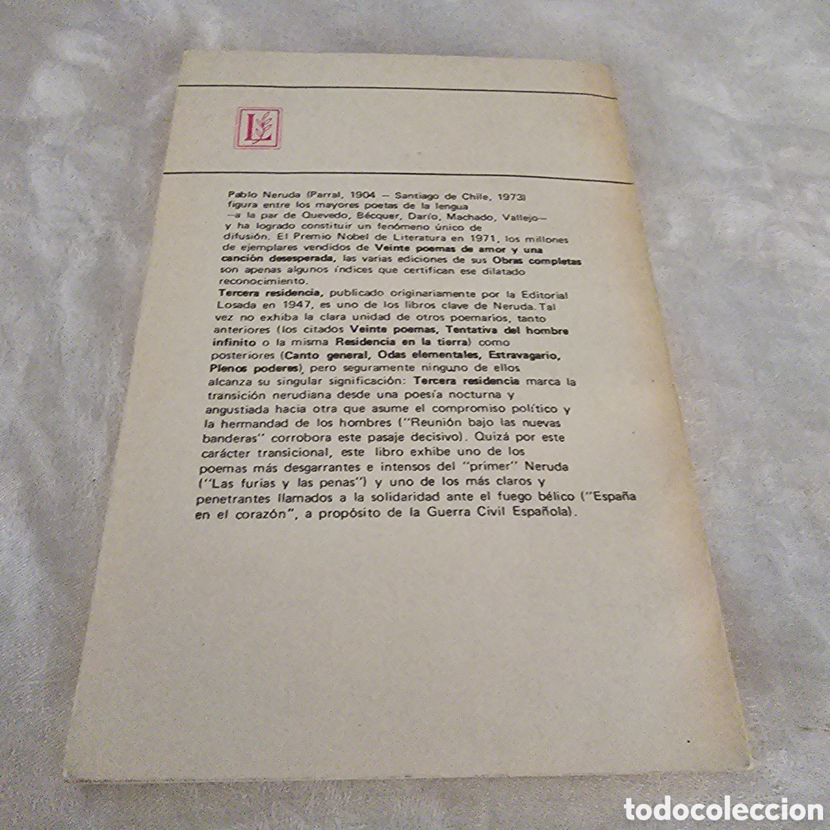 Libros de segunda mano: Tercera residencia (Pablo Neruda) - Foto 2