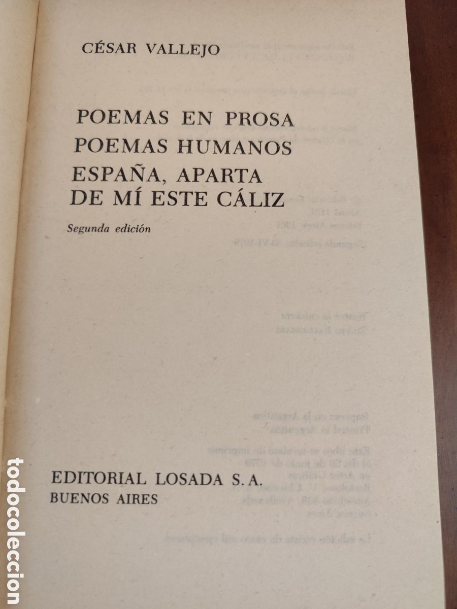 Libros de segunda mano: POEMAS HUMANOS. C&eacute;sar Vallejo - Foto 2