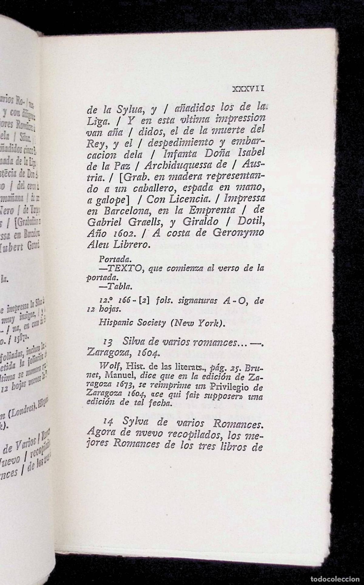 Libros de segunda mano: SILVA DE VARIOS ROMANCES. FACS&Iacute;MIL. EDICI&Oacute;N DE 125 EJEMPLARES. - Foto 2