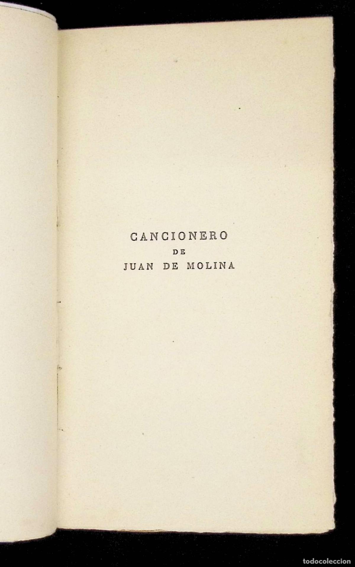 Libros de segunda mano: CANCIONERO. - MOLINA, Juan de. - Foto 2