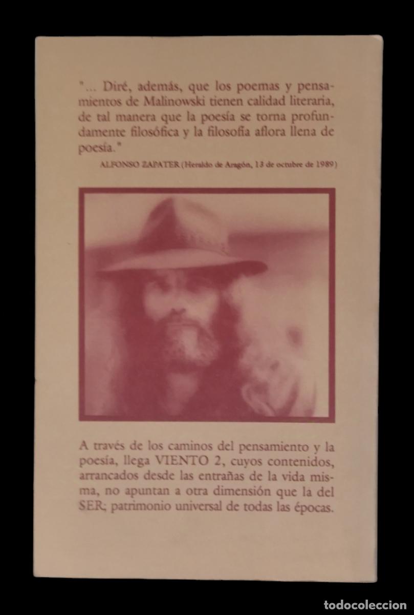 Libros de segunda mano: VIENTO 2 / E.J. MALINOWSKI. EXCELENTE ESTADO. - Foto 2