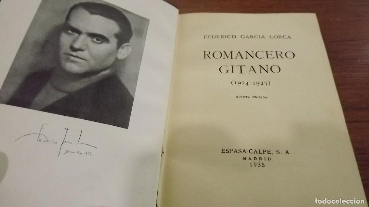 Libros de segunda mano: Romancero Gitano. Federico garcia Lorca, Cuarta Edicion. - Foto 6