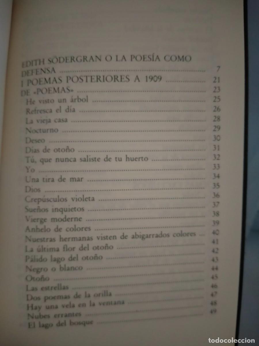Libros de segunda mano: EDITH SODERGRAN. ANTOLOG&Iacute;A PO&Eacute;TICA .VISOR - Foto 2