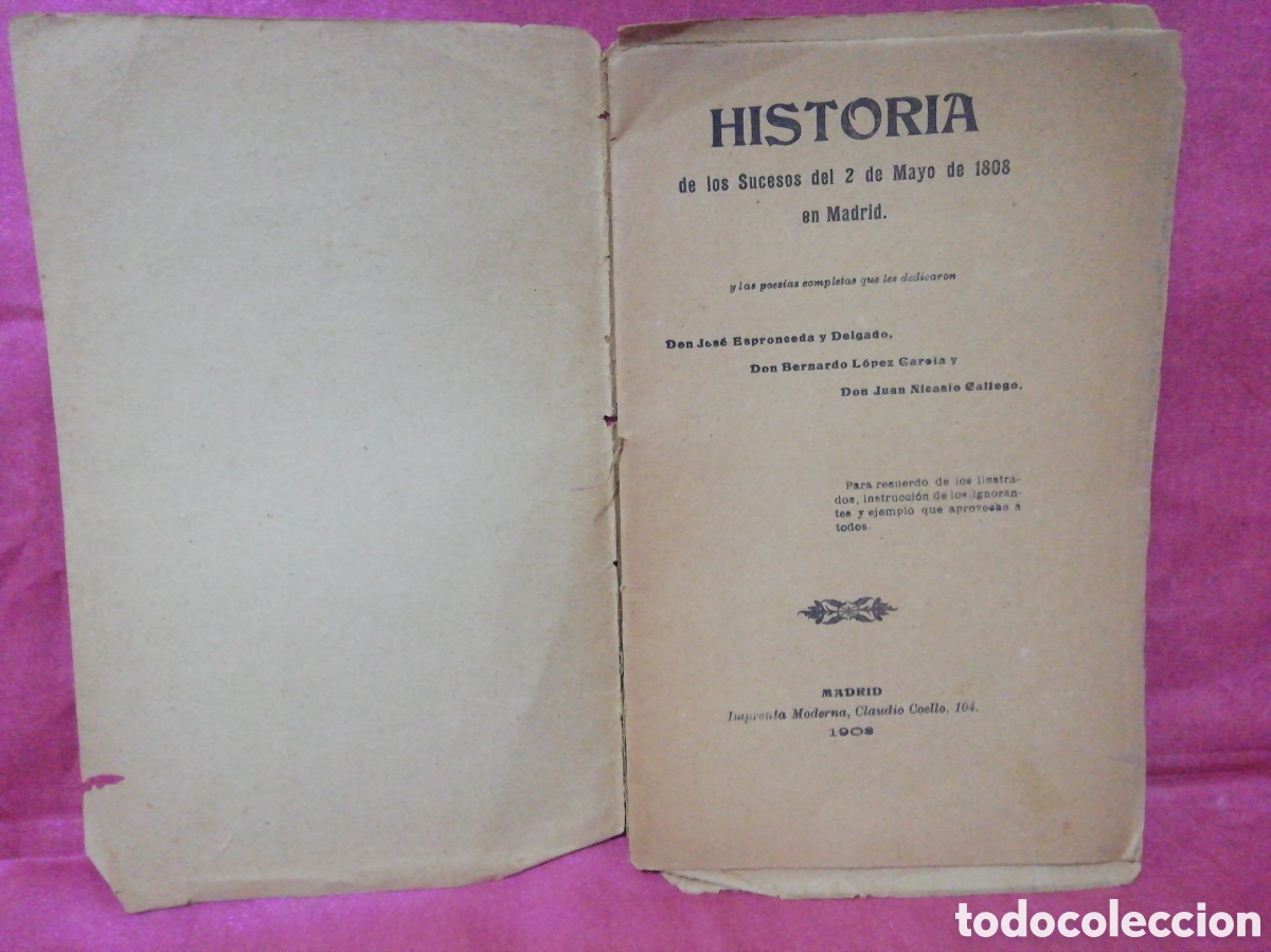 Libros de segunda mano: Centenario del 2 de mayo 1808 en Madrid - Espronceda - Foto 2