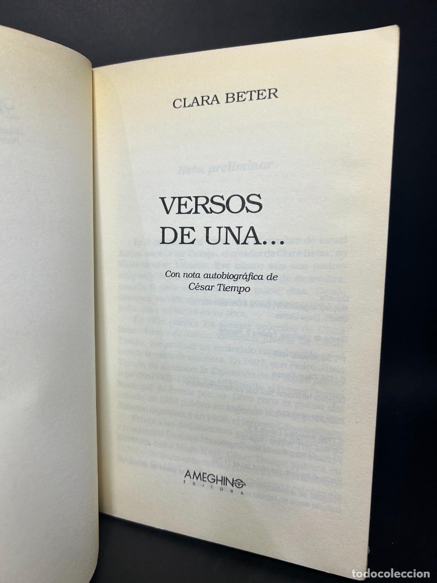 Libros de segunda mano: CLARA BETER - VERSOS DE UNA... - 1998 - Foto 3