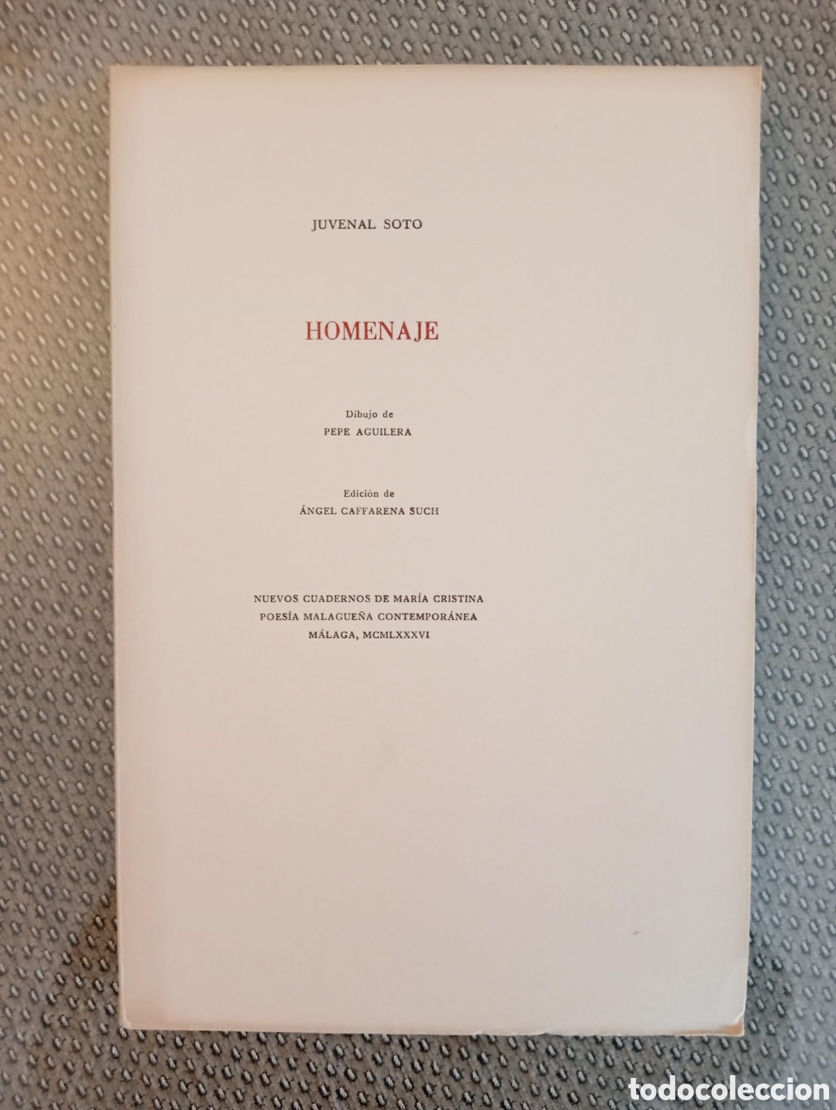 Libros de segunda mano: HOMENAJE / JUVENAL SOTO - Foto 1