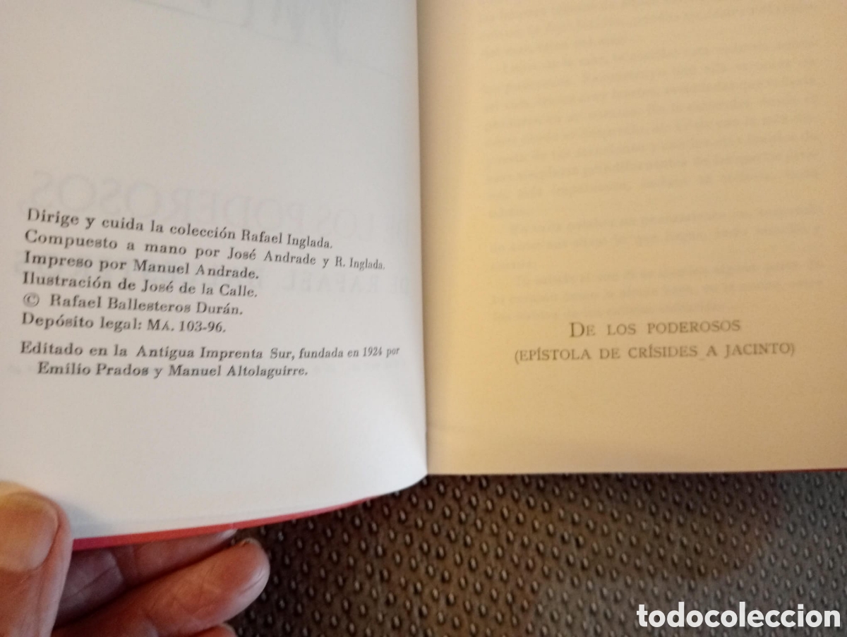 Libros de segunda mano: De los poderosos / Rafael Ballesteros. Col. Llama de amor viva, 9. - Foto 3