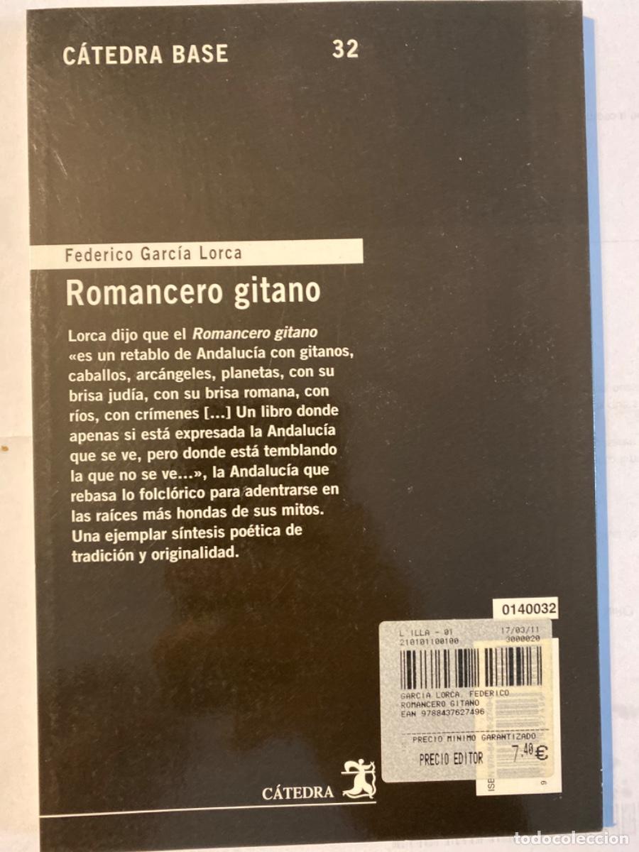 Libros de segunda mano: ROMANCERO GITANO FEDERICO GARCIA LORCA. CATEDRA BASE 2011 - Foto 2