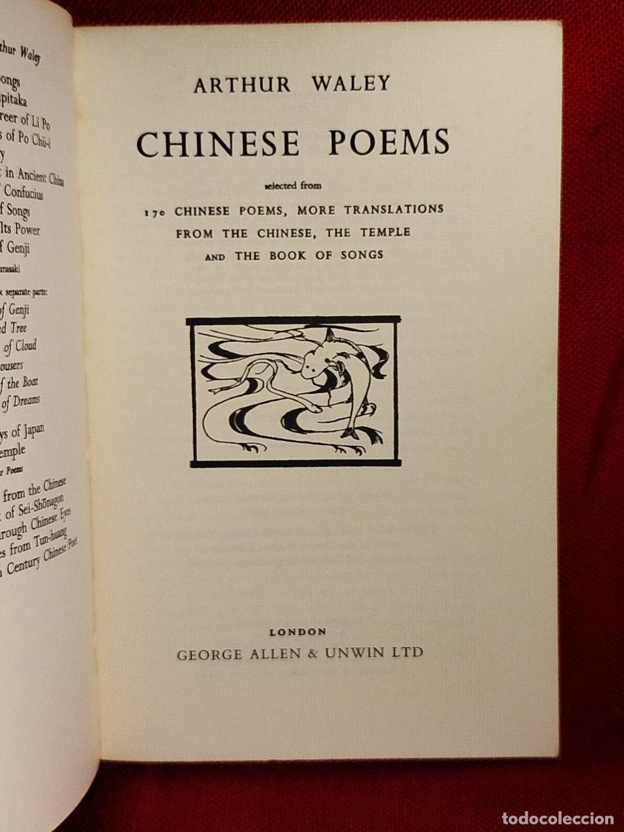 Libros de segunda mano: 1976. Chinese poems. Arthur Waley. - Foto 2