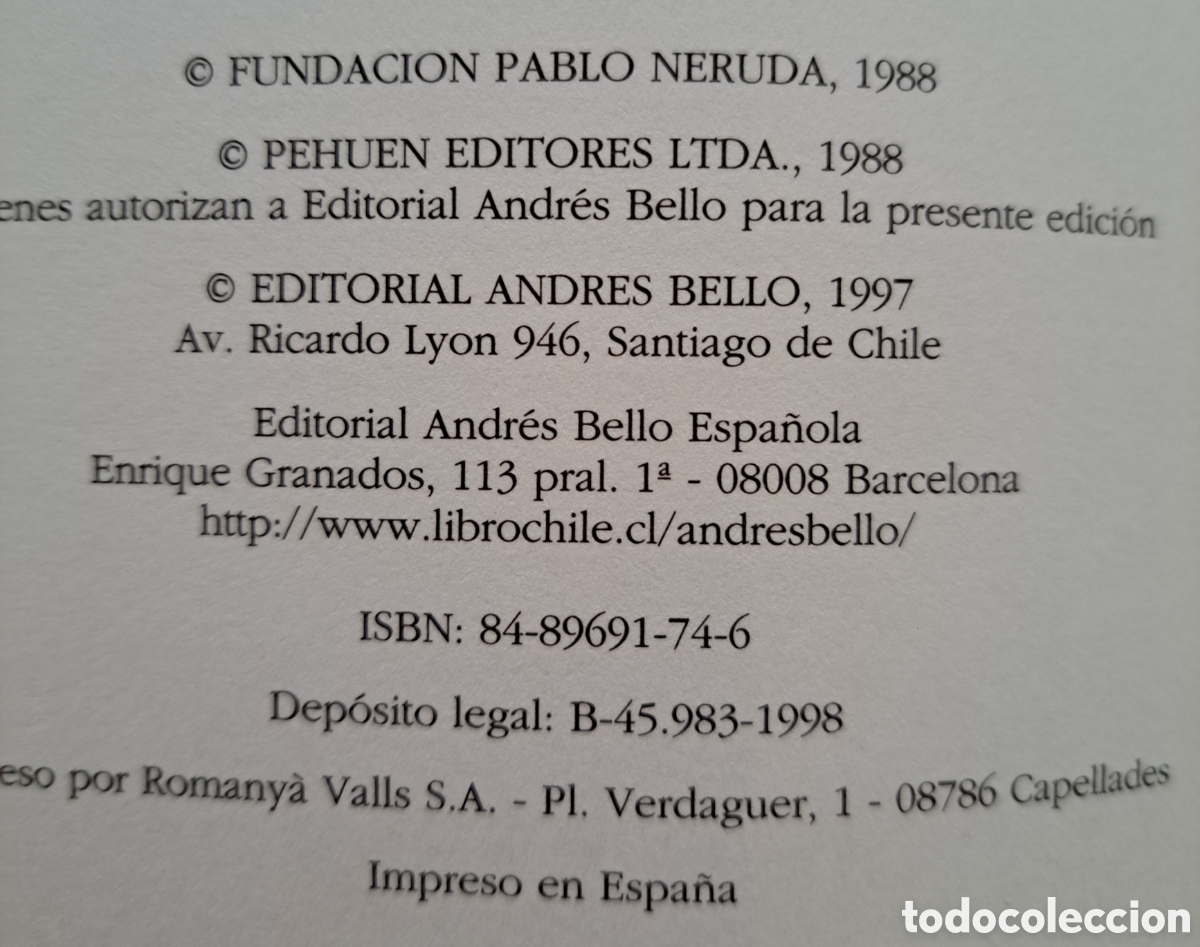 Libros de segunda mano: Pablo Neruda Antologia fundamental - Foto 2