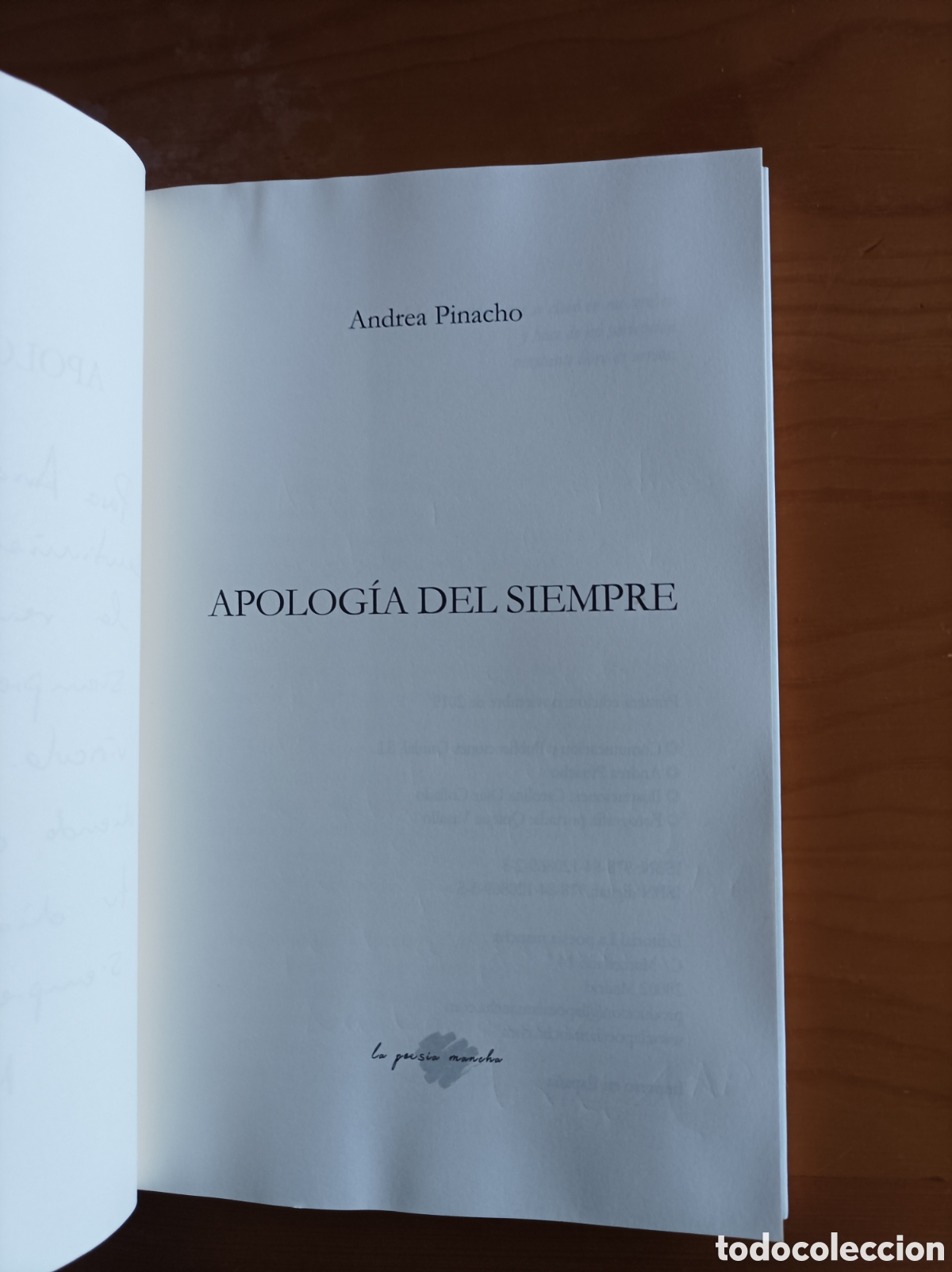 Libros de segunda mano: Apolog&iacute;a del siempre - Andrea Pinacho - Foto 4