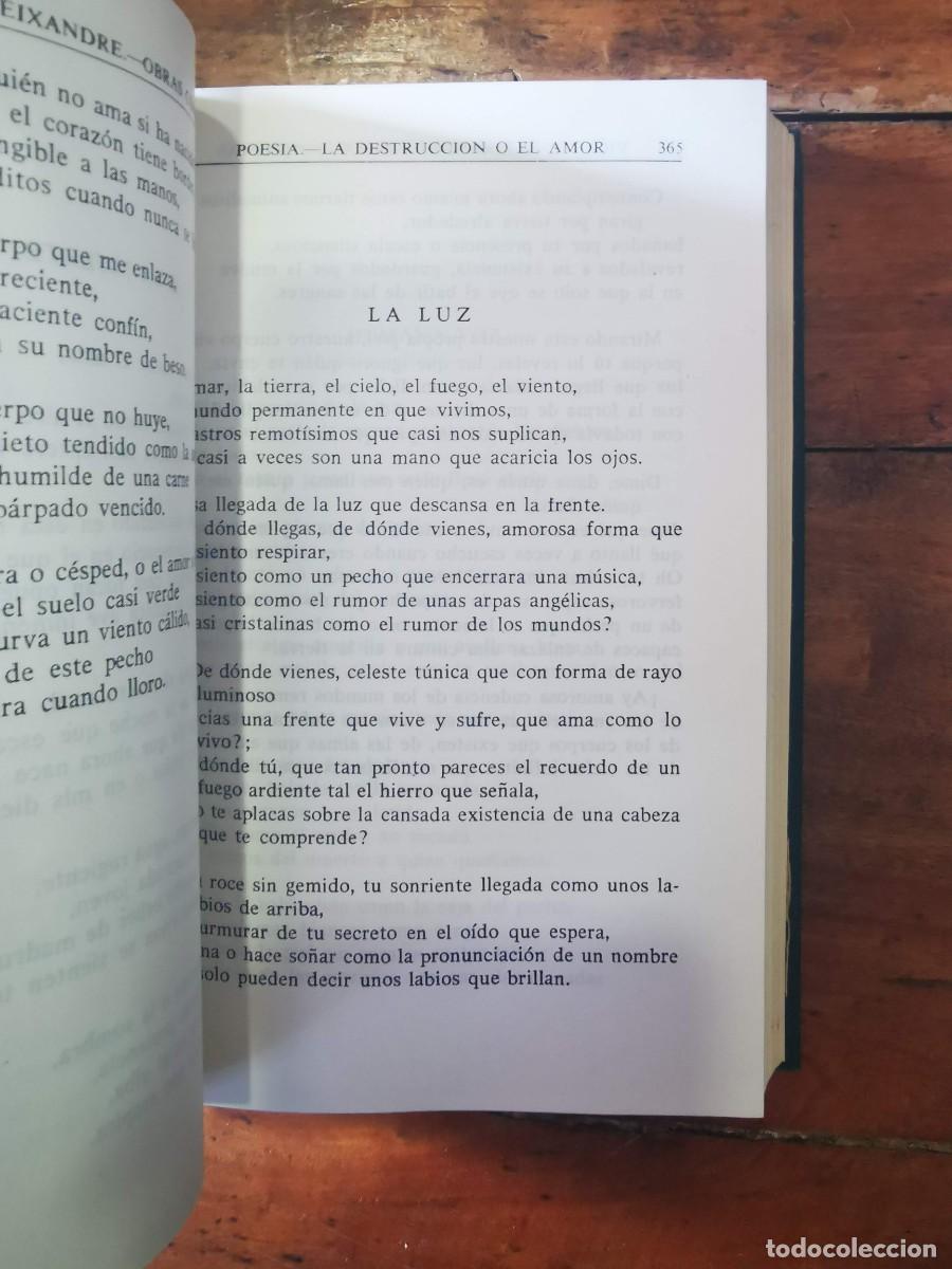 Libros de segunda mano: ALEIXANDRE, Vicente. Obras completas: [2t.]. - Foto 5