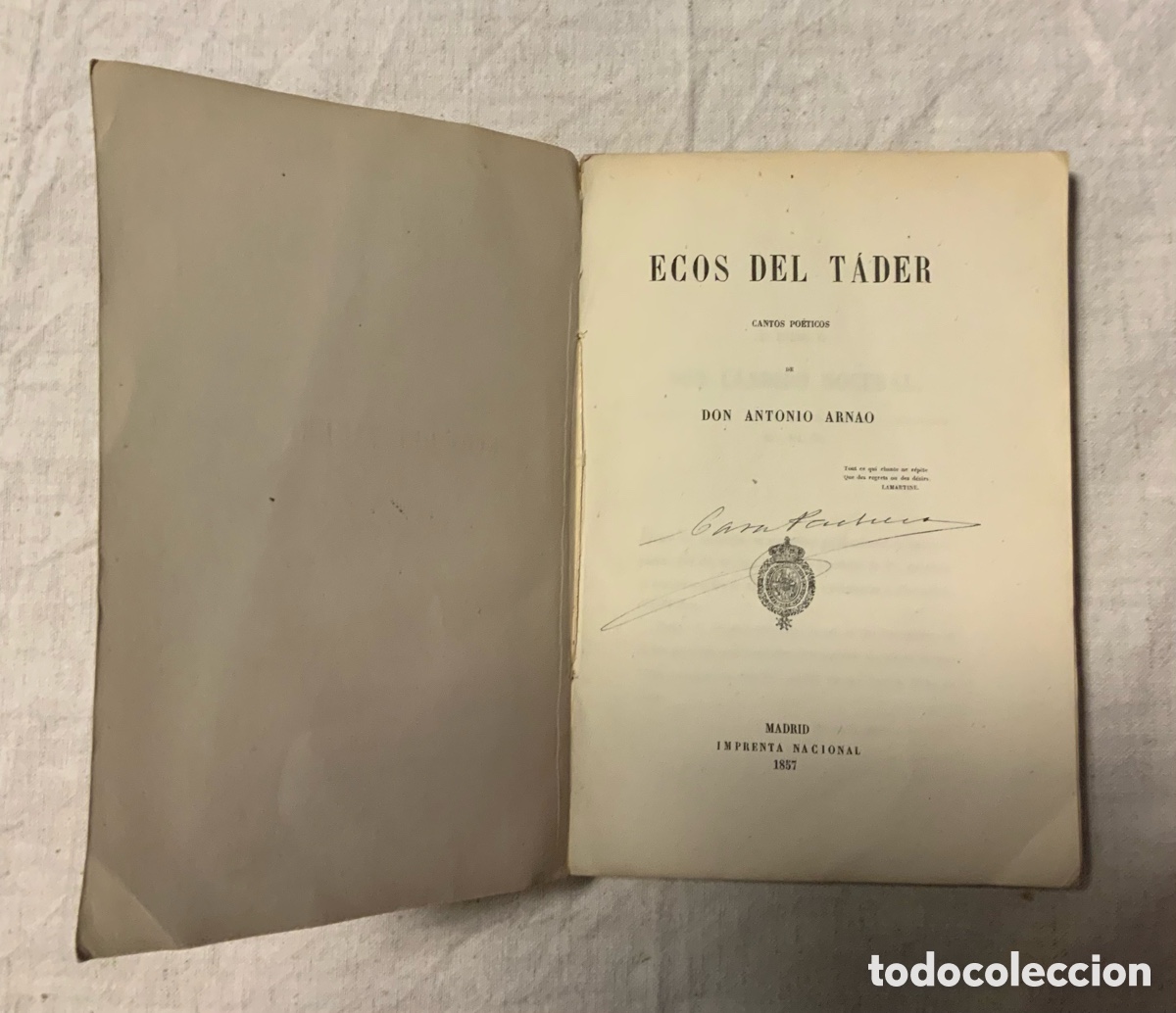 Libros de segunda mano: Ecos del T&aacute;der. Antonio Armao - Foto 3