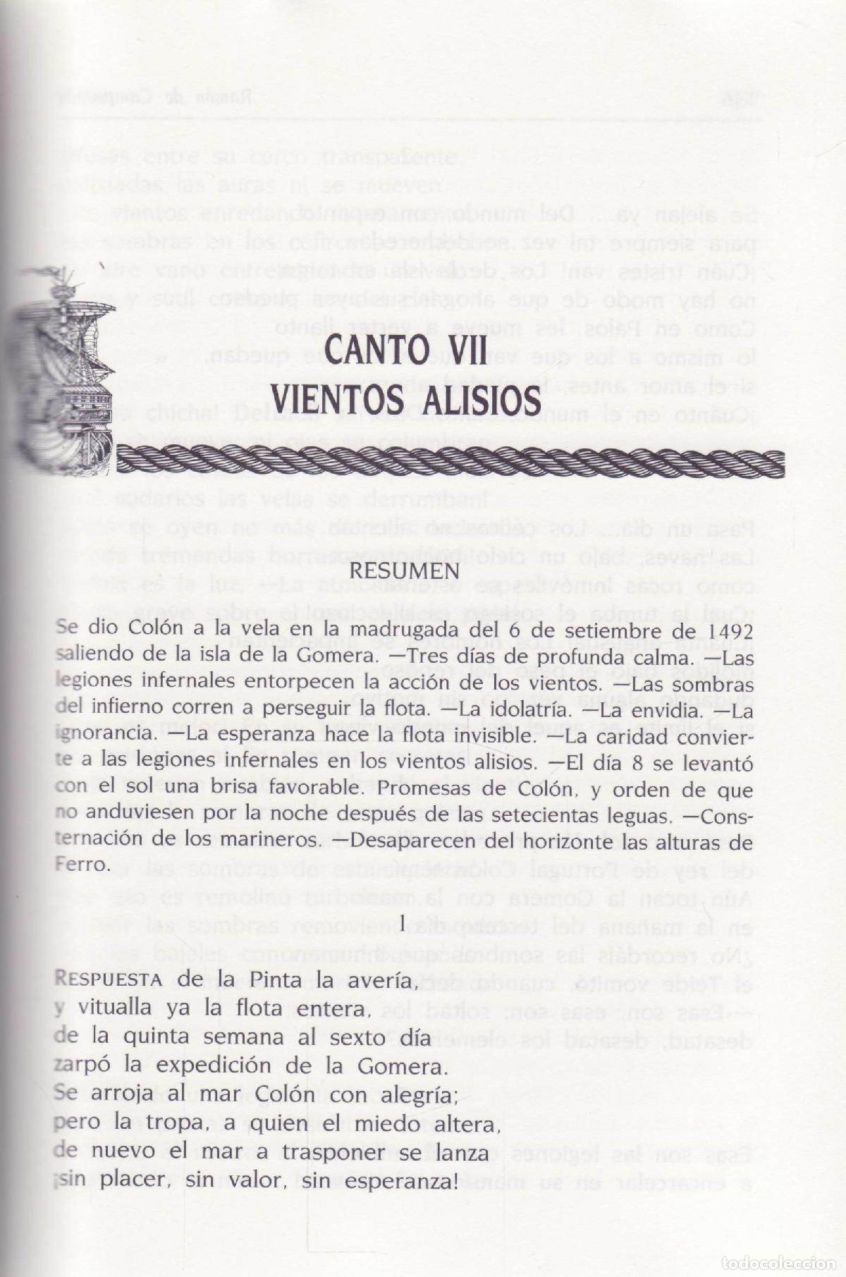 Libros de segunda mano: Colon/La colombiada - de Campoamor, Ramon - Foto 3