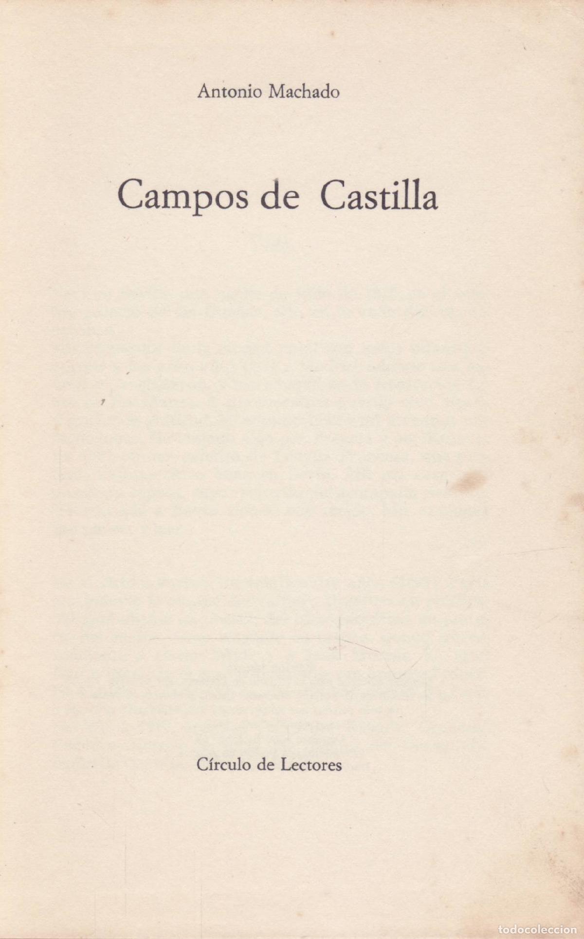 Libros de segunda mano: Campos de Castilla - Machado, Antonio - Foto 1