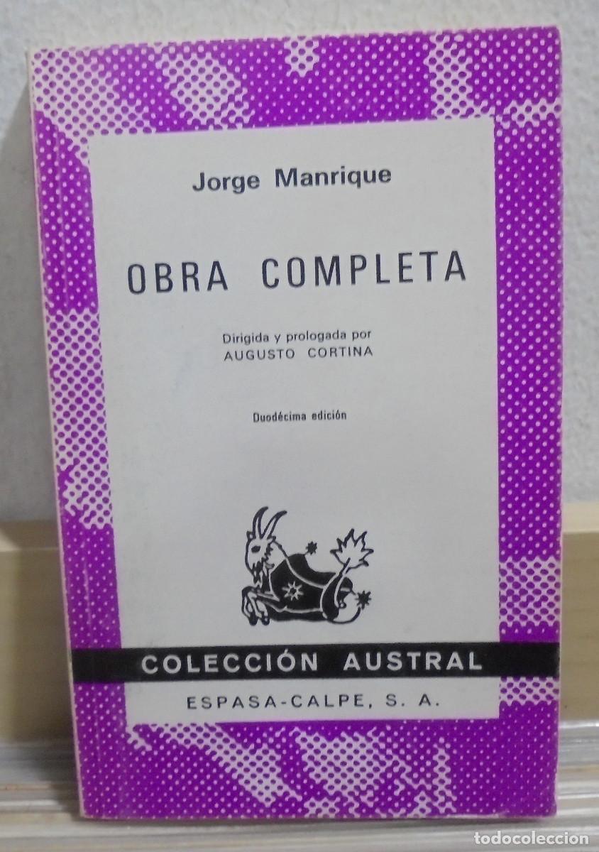 Libros de segunda mano: Obra completa. Jorge Manrique - Foto 1