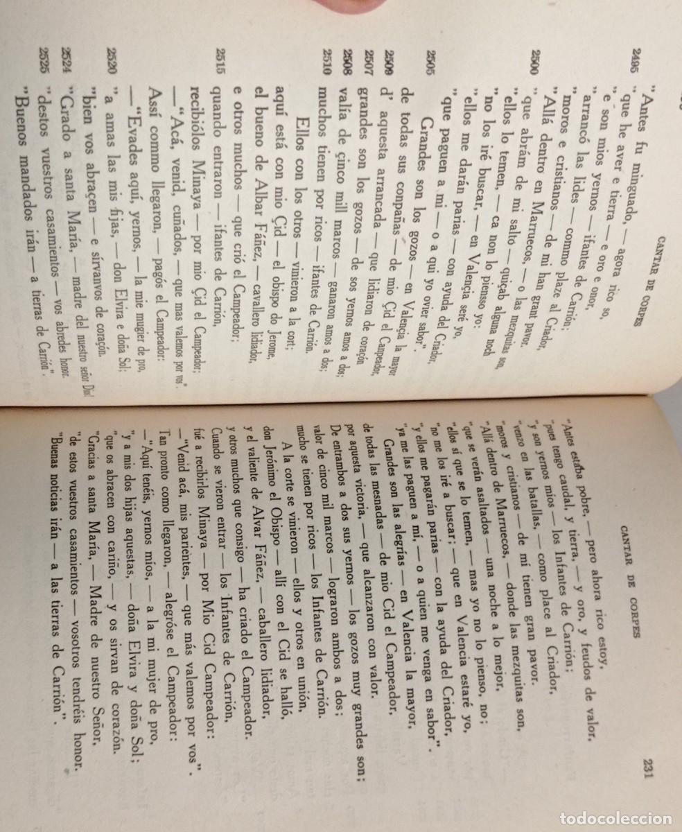 Libros de segunda mano: libro &rdquo; Poema de Mio Cid &rdquo; del a&ntilde;o 1955 - Foto 7