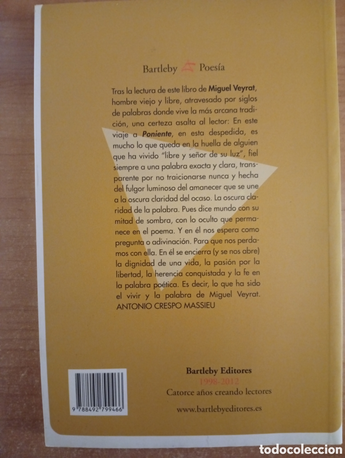 Libros de segunda mano: PONIENTE, MIGUEL VEYRAT - Foto 2