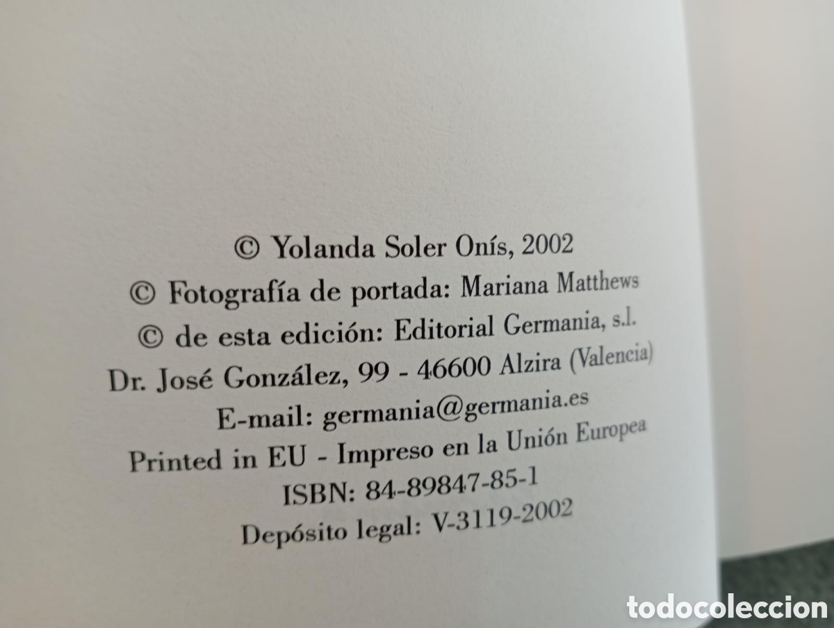 Libros de segunda mano: Mudanzas / Yolanda SOLER ONIS. - Foto 3