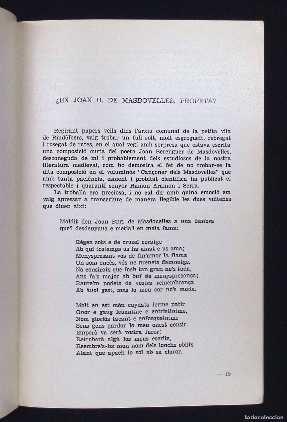 Libros de segunda mano: VERSOS DE LA CEBA. - MOLL, Francesc de B. DEDICAT. - Foto 4