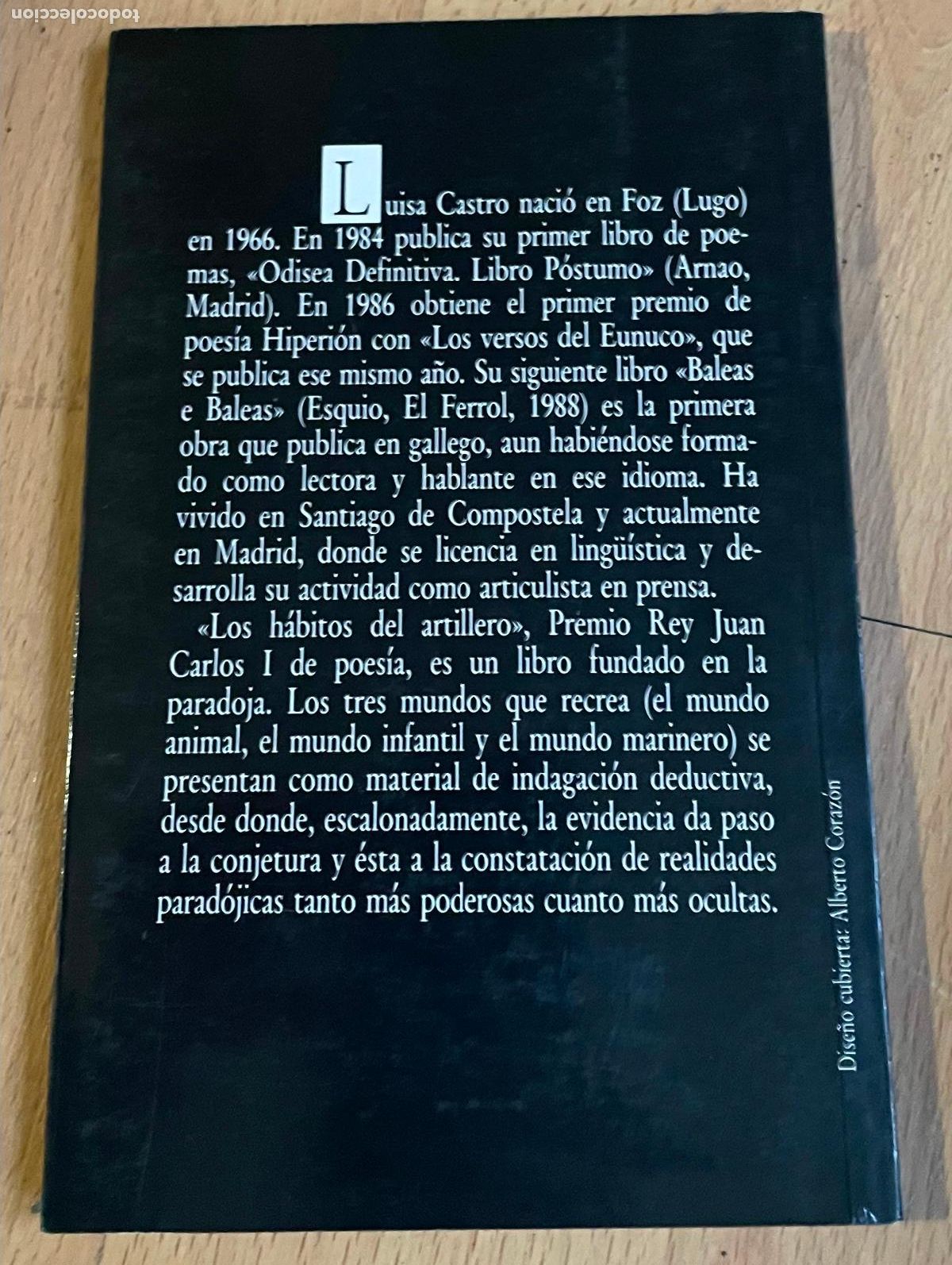 Libros de segunda mano: LOS HABITOS DEL ARTILLERO, Luisa Castro - Foto 2
