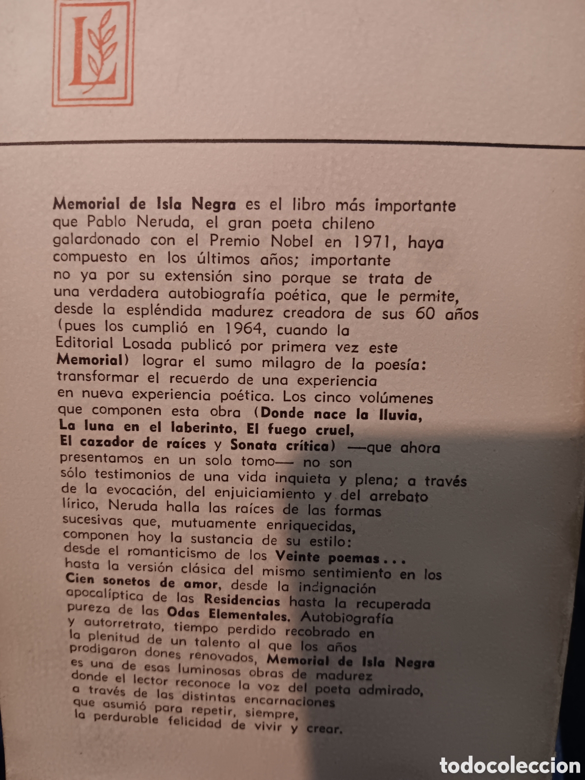 Libros de segunda mano: Pablo Neruda. Memorial de Isla negra - Foto 2