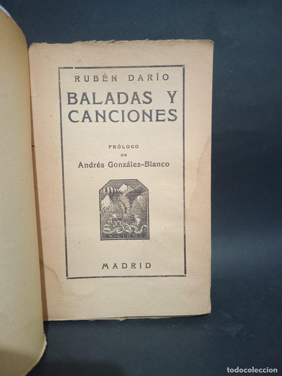 Libros de segunda mano: RUB&Eacute;N DAR&Iacute;O - BALADAS Y CANCIONES - Foto 3