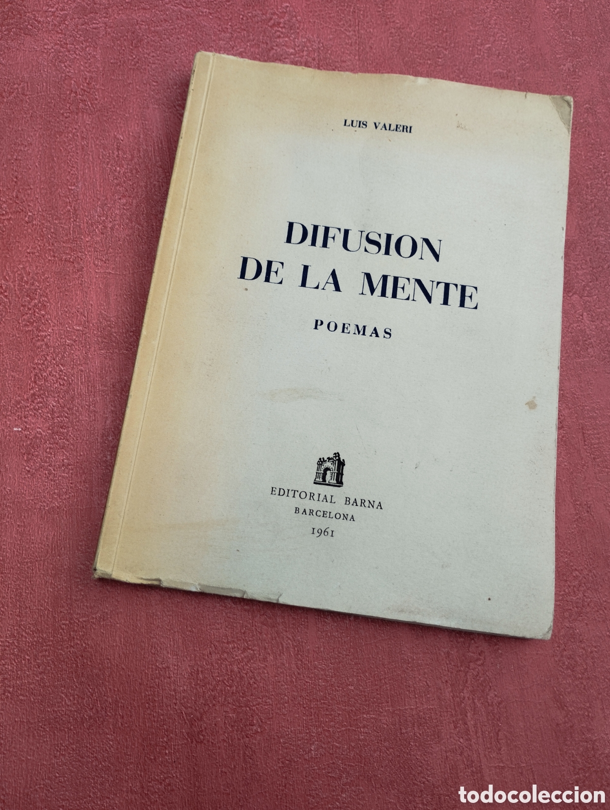 Libros de segunda mano: Difusi&oacute;n de la mente. Luis Valeri. Poemas. - Foto 1