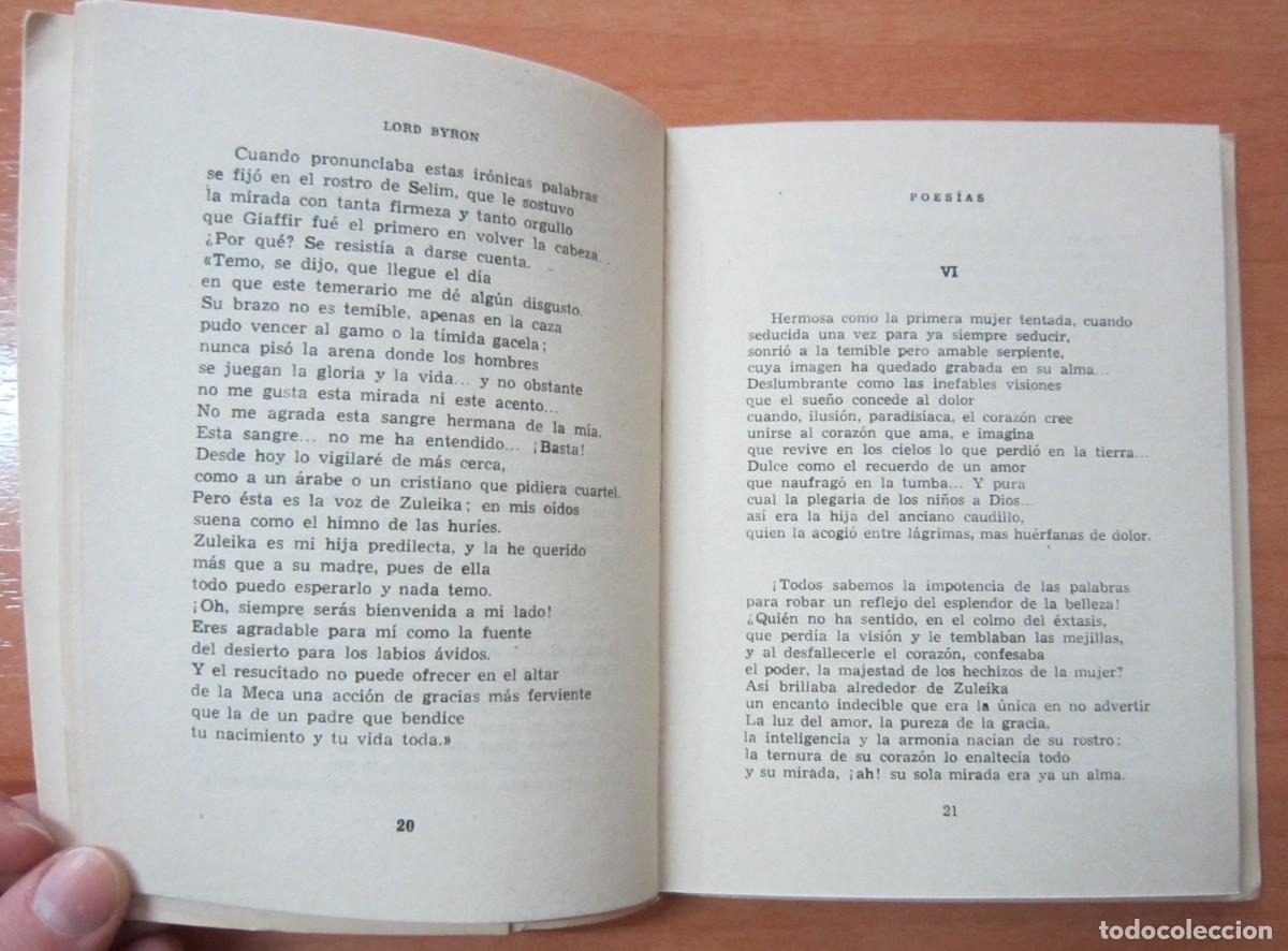 Libros de segunda mano: Poes&iacute;as, de Lord Byron - Foto 3