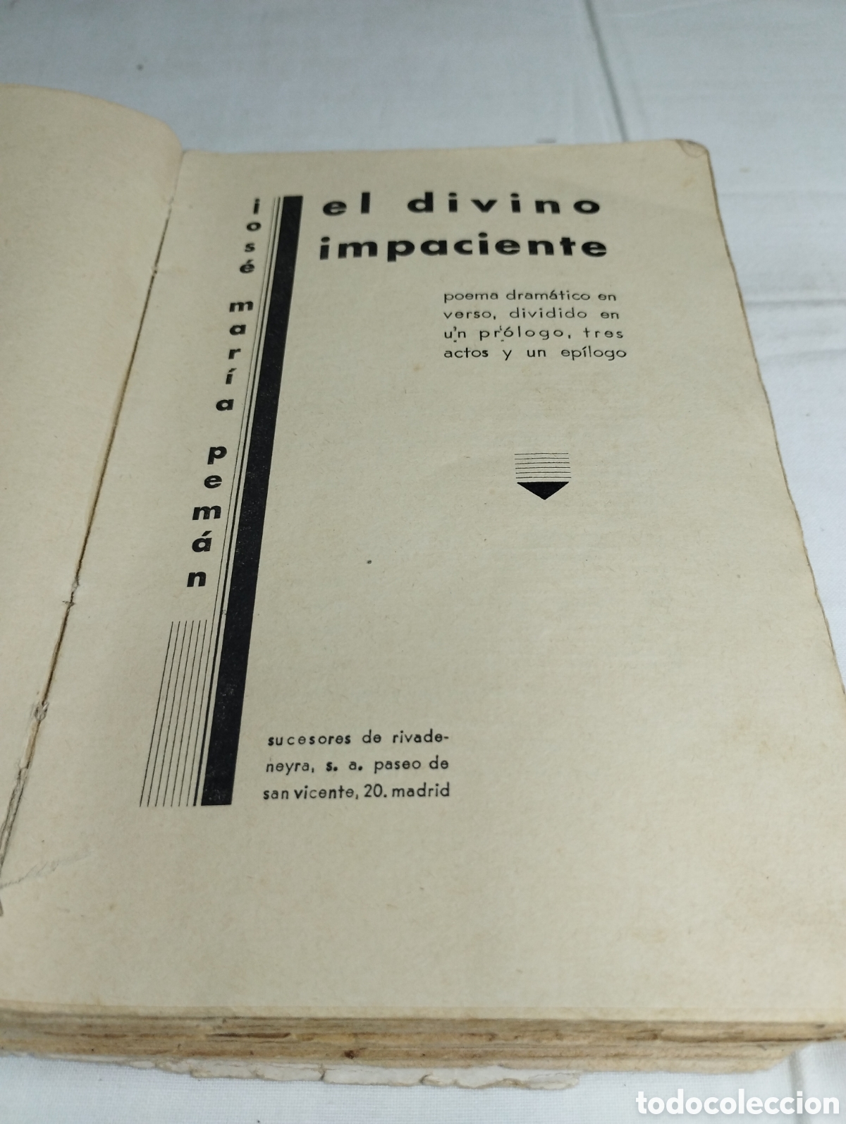 Libros de segunda mano: El divino impaciente. Jos&eacute; M. Pem&aacute;n - Foto 2