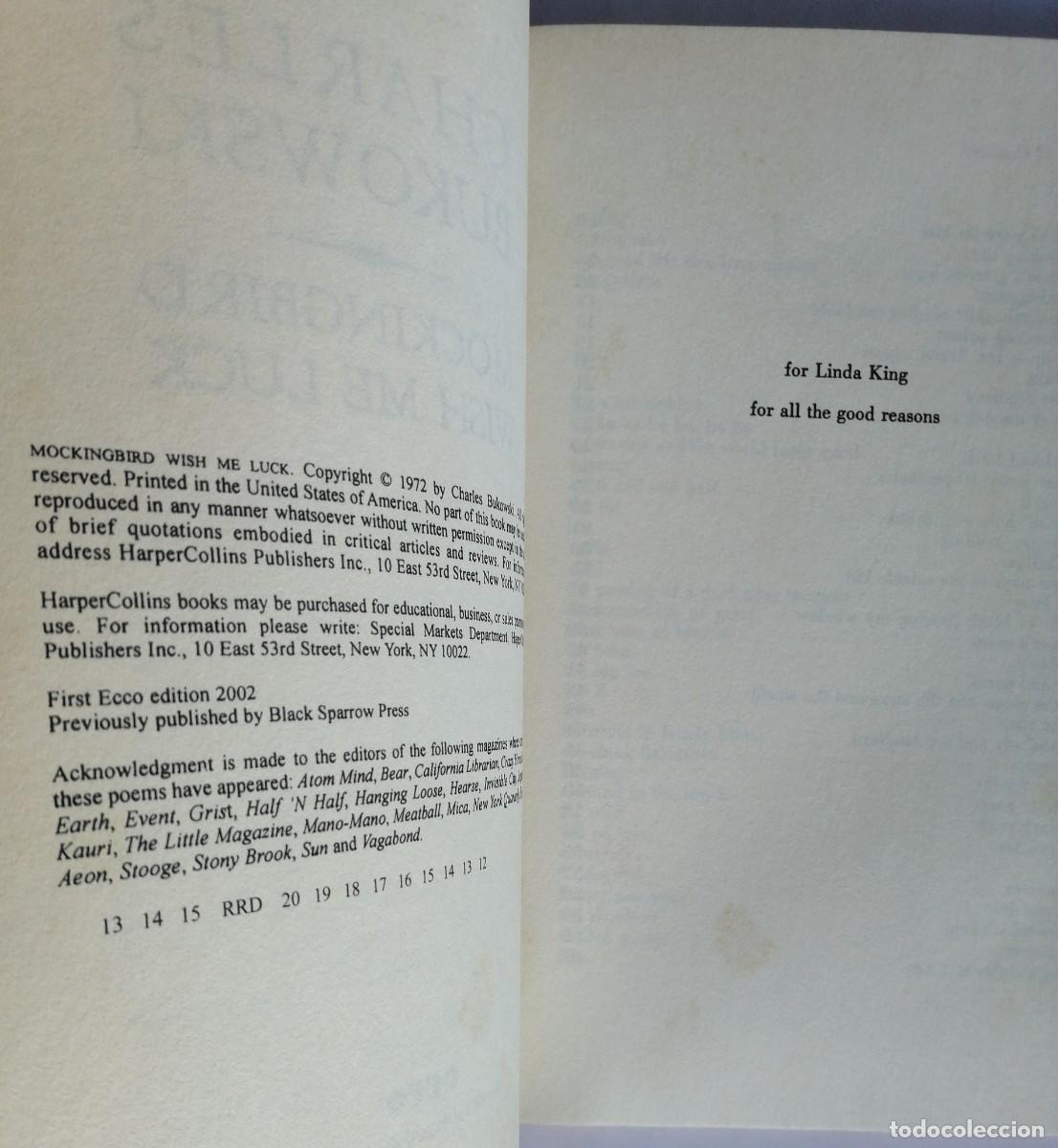 Libros de segunda mano: MOCKING BIRD WISH ME LUCK, CHARLES BUKOWSKI, - Foto 6
