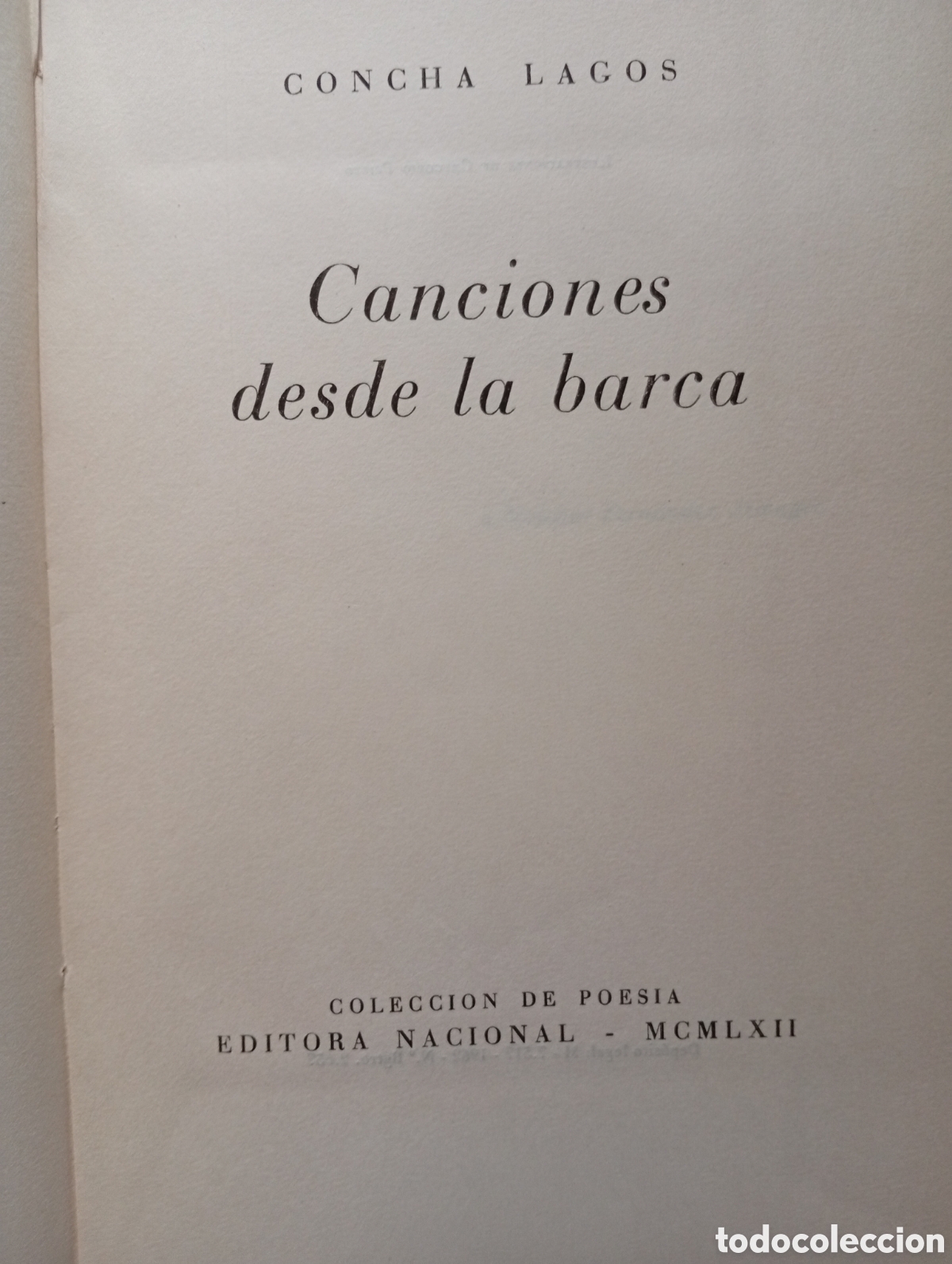 Libros de segunda mano: Canciones desde la barca, Concha Lagos - Foto 3