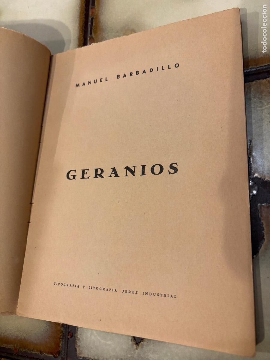 Libros de segunda mano: Geranios. Manuel Barbadillo - Foto 1