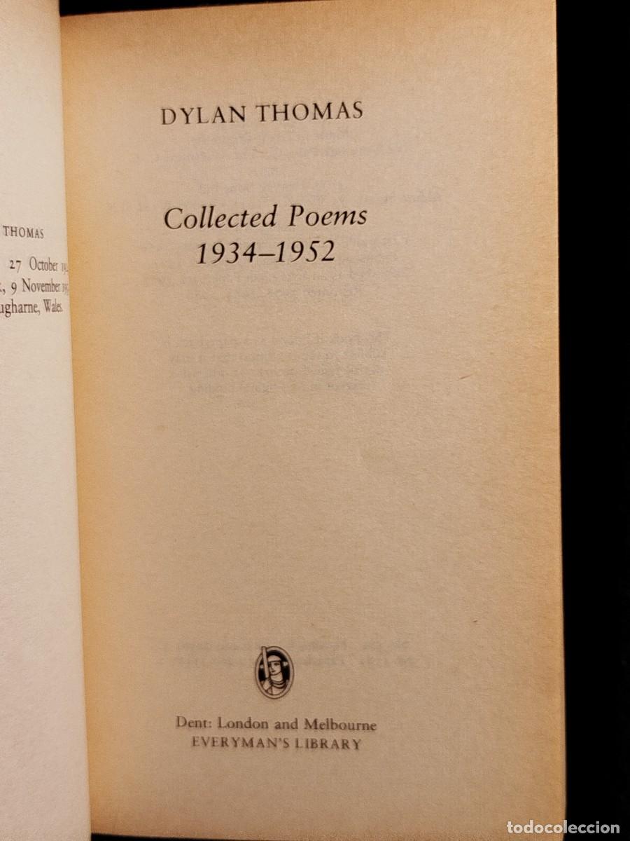 Libros de segunda mano: 1986. Collected poems 1934-1952. Dylan Thomas. - Foto 2