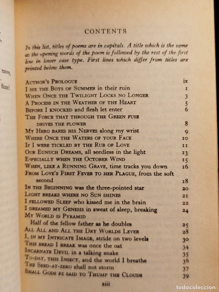 Libros de segunda mano: 1986. Collected poems 1934-1952. Dylan Thomas. - Foto 3