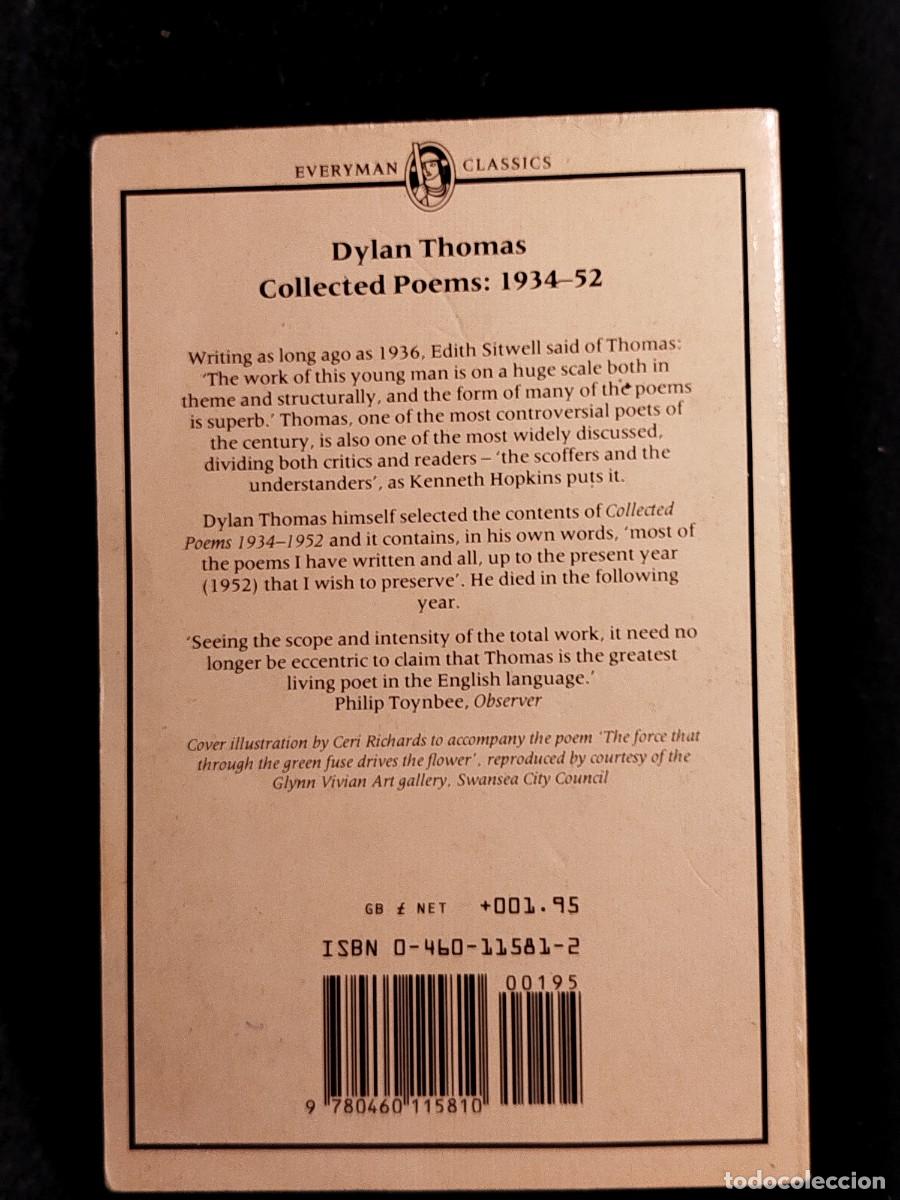 Libros de segunda mano: 1986. Collected poems 1934-1952. Dylan Thomas. - Foto 12