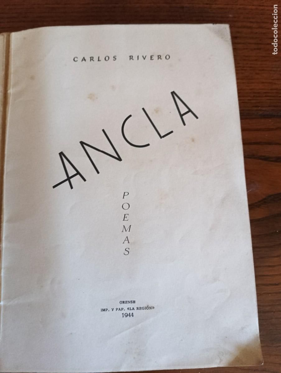 Libros de segunda mano: ANCLA, POEMAS. - CARLOS RIVERO. - Foto 3