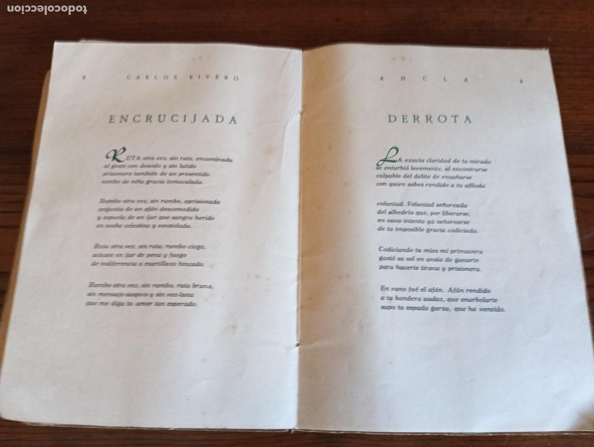 Libros de segunda mano: ANCLA, POEMAS. - CARLOS RIVERO. - Foto 4