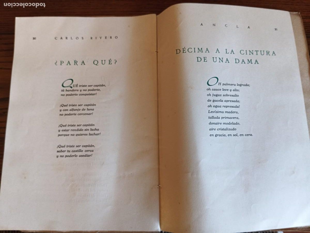 Libros de segunda mano: ANCLA, POEMAS. - CARLOS RIVERO. - Foto 6