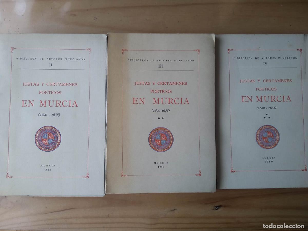 Livros em segunda m&atilde;o: Justas y cert&aacute;menes po&eacute;ticos en Murcia (1600-1635). Biblioteca de autores murcianos II, III y IV