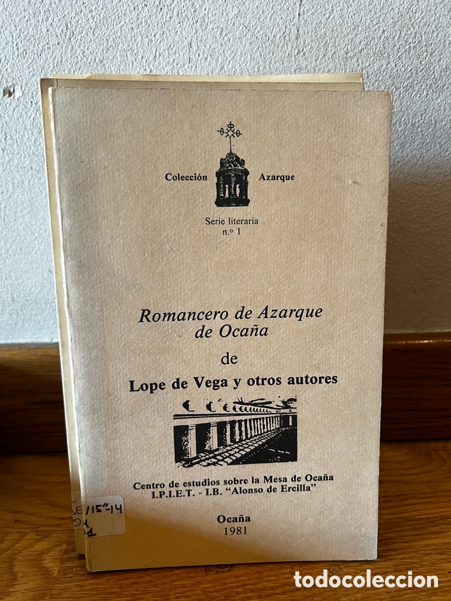 Libros de segunda mano: Romancero de Azarque de Oca&ntilde;a de Lope de Vega y otros autores