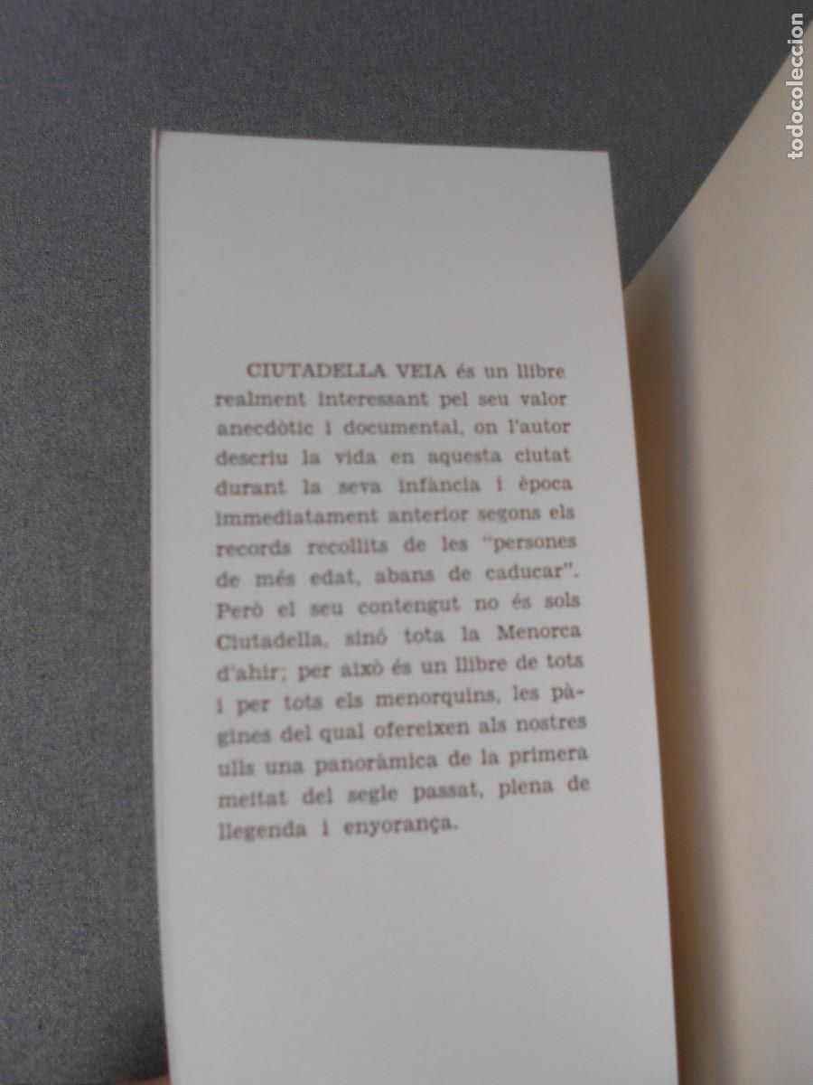 Libros de segunda mano: CIUDADELLA VELLA. JOAN BENEJAM - Foto 2